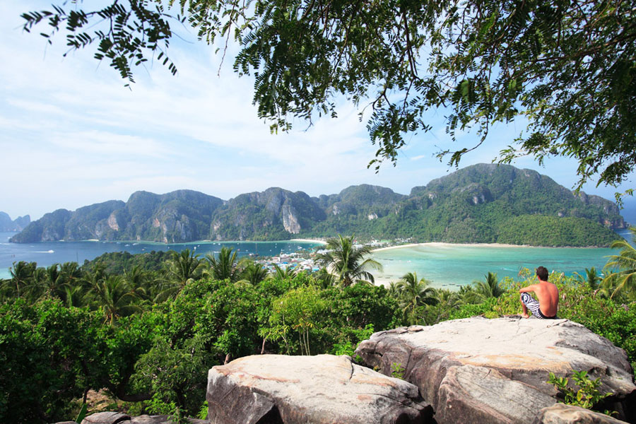 The view point on Ko Phi Phi Don Island.