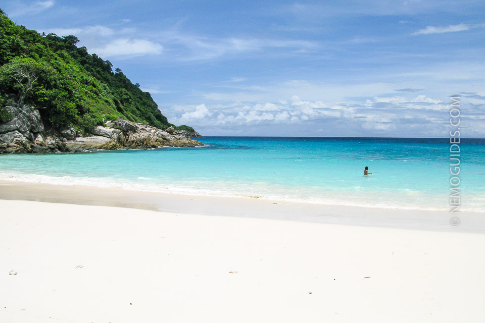 Ko Racha Yai has several beaches with perfect white sand.