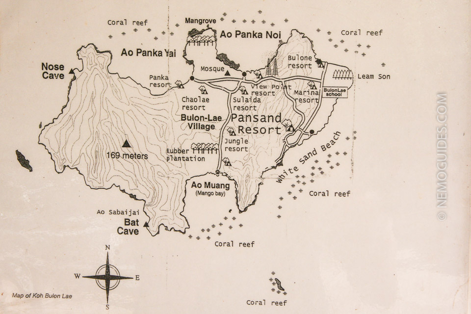 Map of Ko Bulon Lee. 