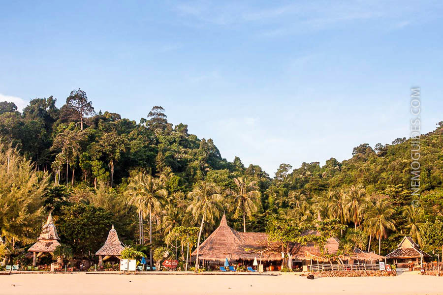 Ko Ngai's resorts blend to the scenery.