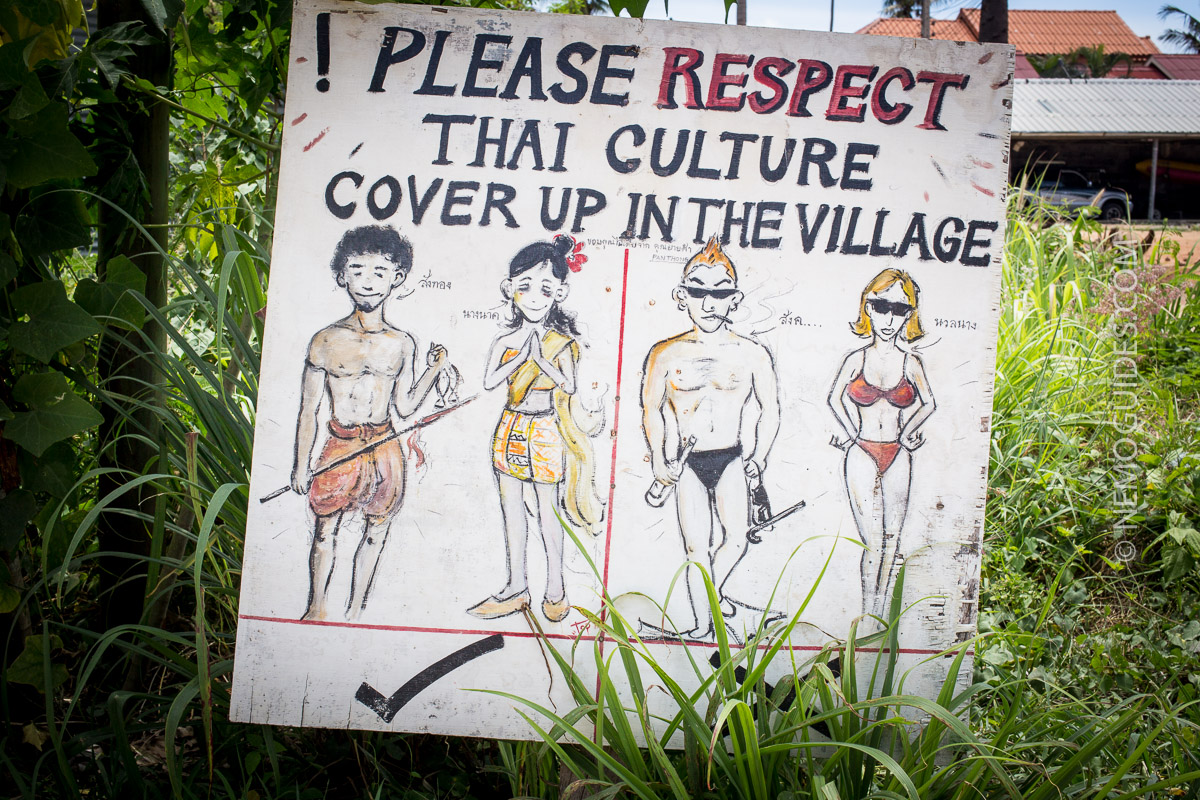Respect the local culture (even in Ko Phangan)!