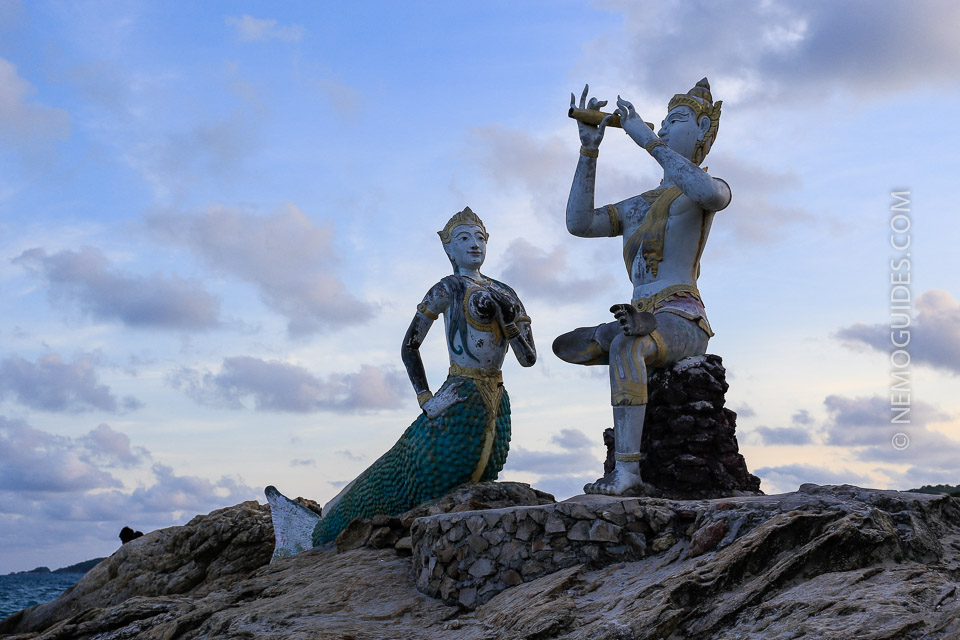 Ko Samet's mermaid statue doesn't really compete artistically with Copenhagen's Little Mermaid statue.