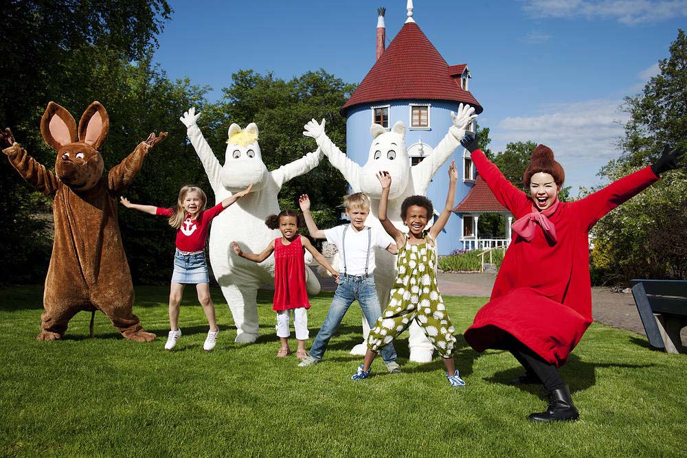 Get to know the moomins in Moomin World in Naantali. Photo: Dennis Livson / Moomin Characters